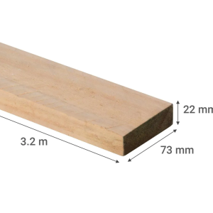Pino Dimencionado Verde 1x3 3.20mt